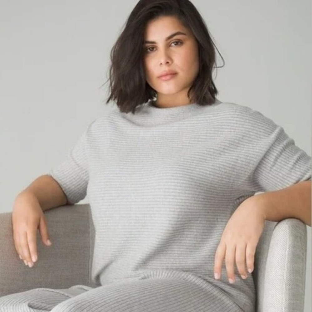 Soma Wknd Grey Ribbed‎ Knit Sweater Size XS